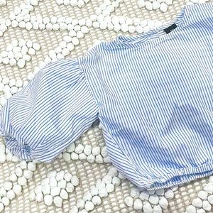 Something Navy Puff Sleeve Blouse